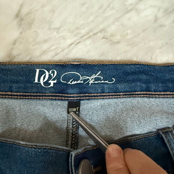 DG2 by Diane Gilman Laced Hem Skinny Jeans size 18WT NWT - Picture 3 of 6